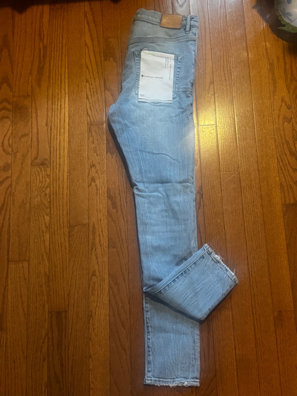 Slim Fit Distressed Men’s Jeans - Light Blue - Picture 10 of 10